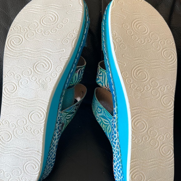 Turquoise “Work of Art” Sandals size 38 - Picture 2 of 8